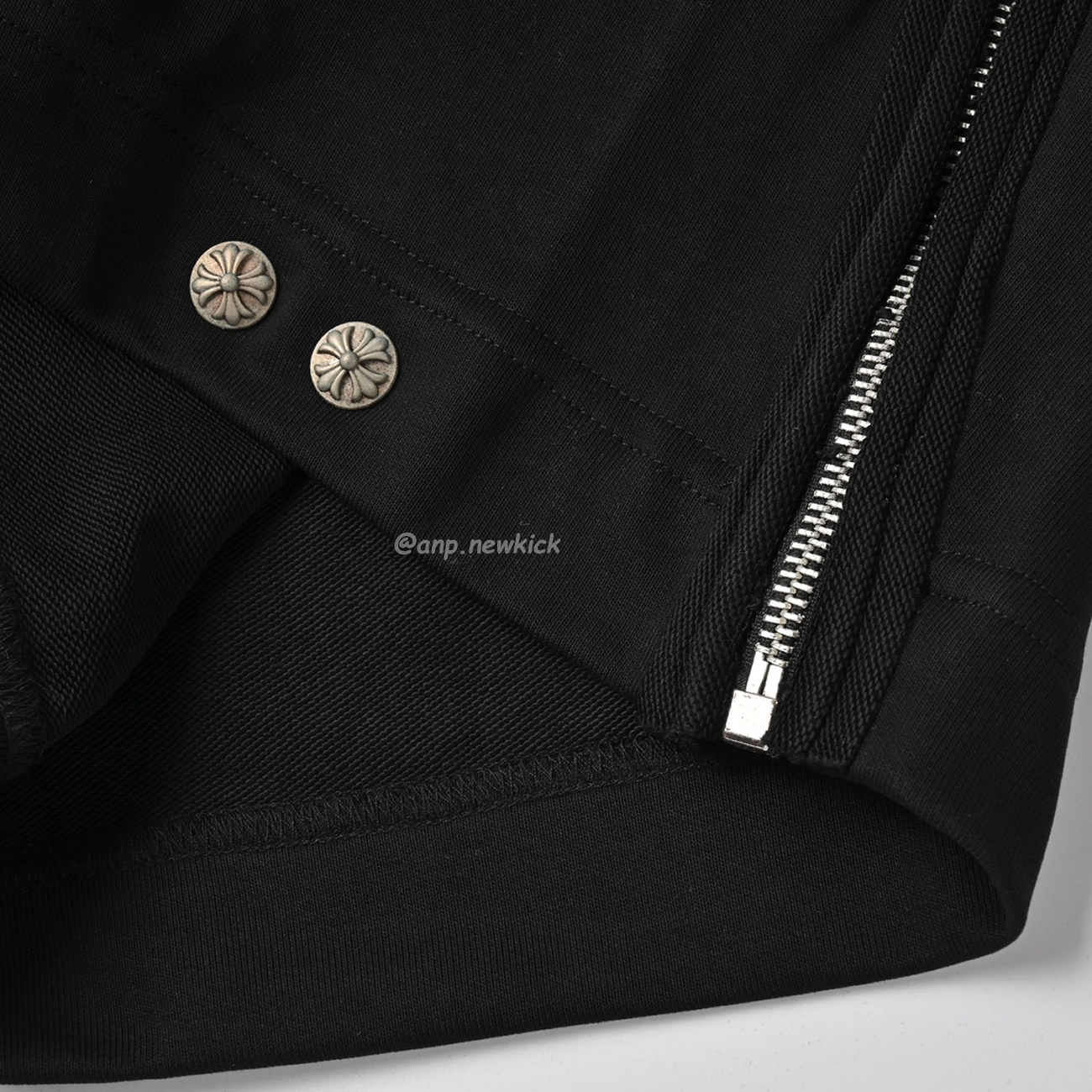 Chrome Hearts 23ss Black White Side Zipper Shorts (9) - newkick.org
